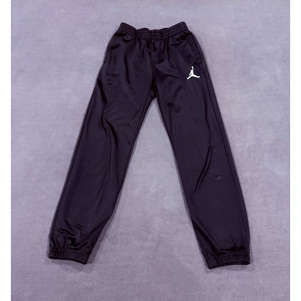 Air Jordan‎ Jumpman Jogger Pants Boys Large Black Fleece Lined Logo Tapered Leg